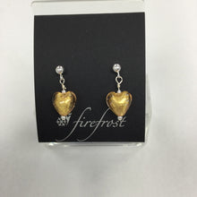 Load image into Gallery viewer, Silver, Murano Glass Heart Earrings
