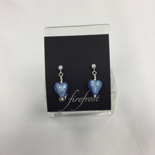 Load image into Gallery viewer, Silver, Murano Glass Heart Earrings
