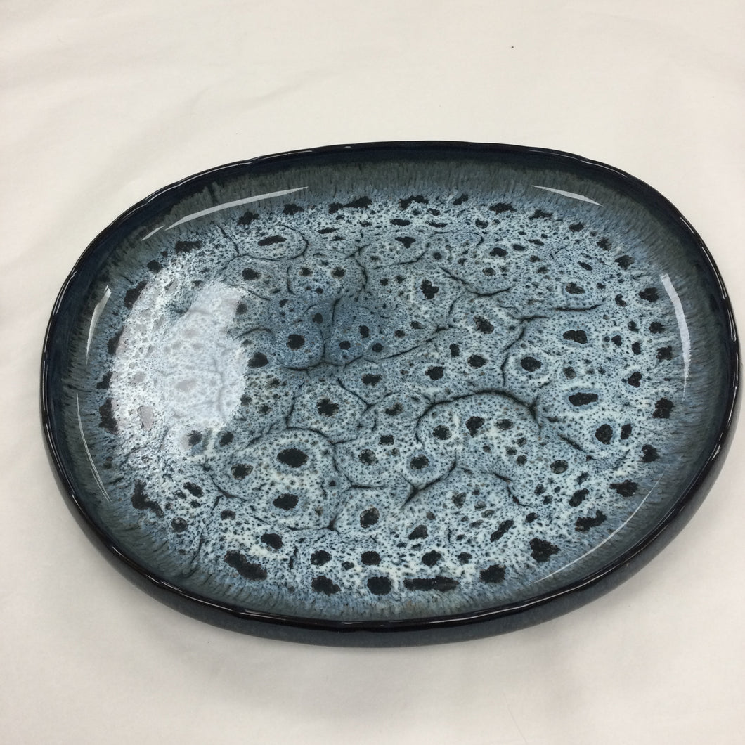 Blue Shallow Dish