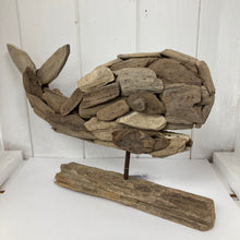 Load image into Gallery viewer, Driftwood Whale on plinth
