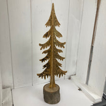 Load image into Gallery viewer, Metal Tree on Log Base
