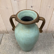 Load image into Gallery viewer, 2 Handled Vase (pastel teal)
