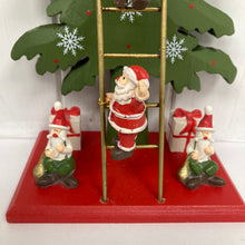 Load image into Gallery viewer, Small Xmas Tree with ladder and santas
