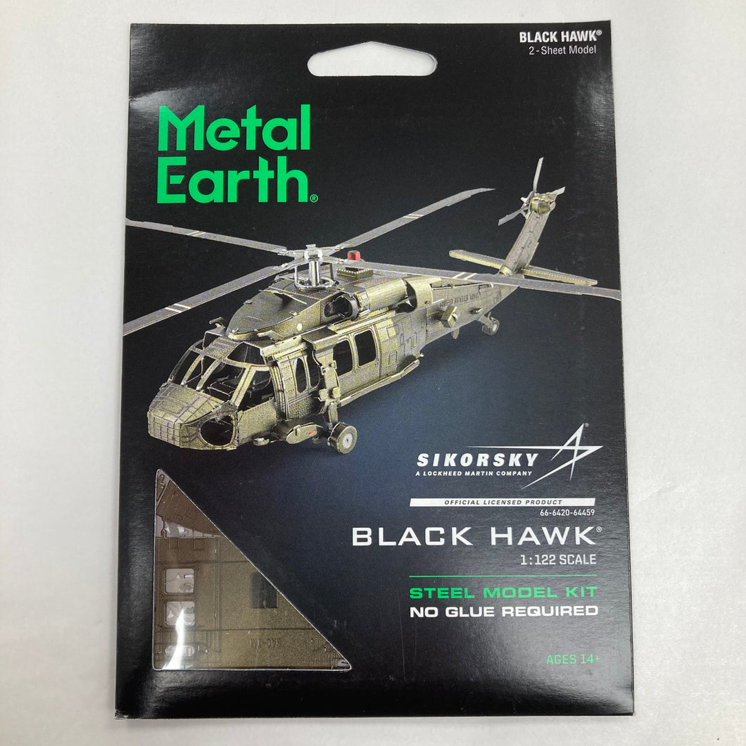 3D Metal Earth Model Kit:  Black Hawk