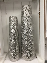 Load image into Gallery viewer, Silver Hammered Vases
