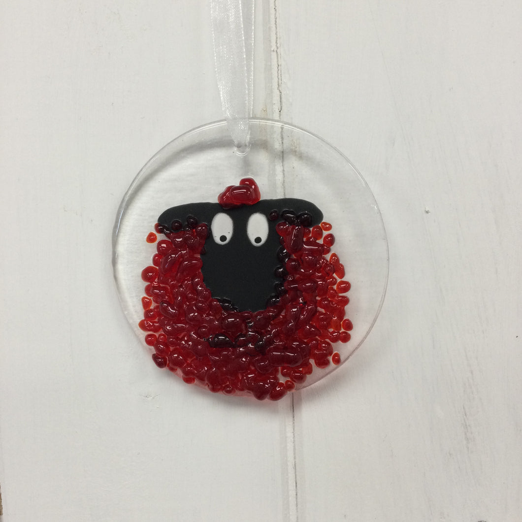 Fused Glass Sheep Hangings