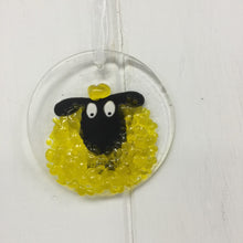 Load image into Gallery viewer, Fused Glass Sheep Hangings
