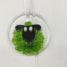 Load image into Gallery viewer, Fused Glass Sheep Hangings
