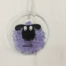 Load image into Gallery viewer, Fused Glass Sheep Hangings
