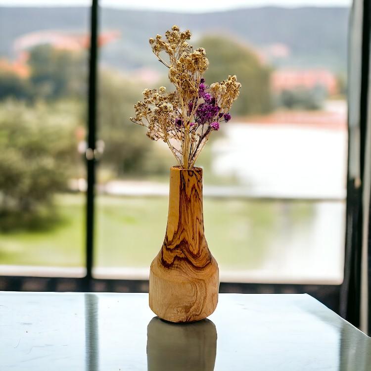 Olive Wood Bud Vase