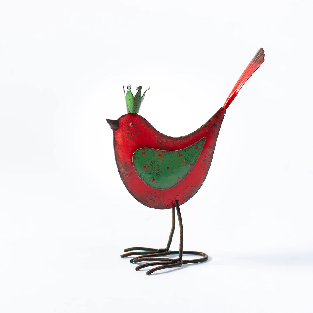 Standing Red Robin with Crown